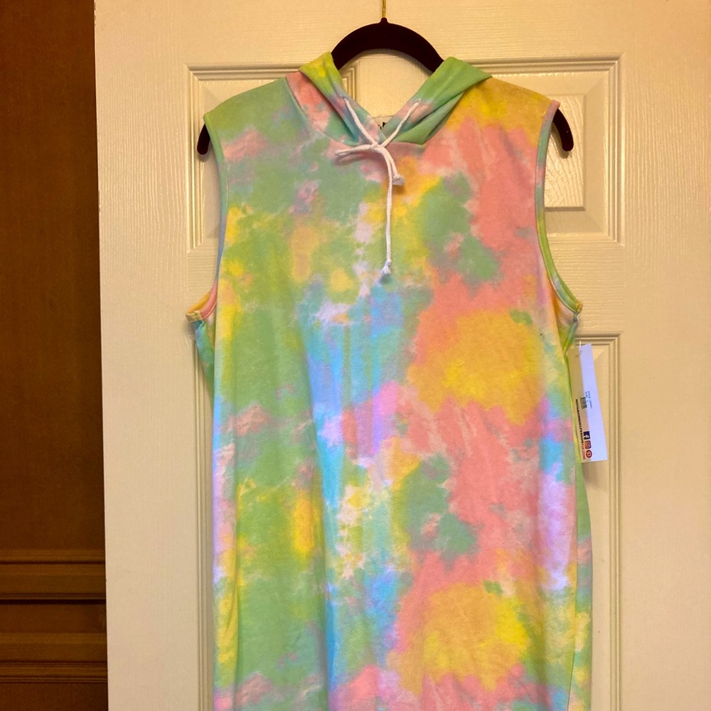 Tie-Dye Beach/Swim Suit Cover-up with Hood